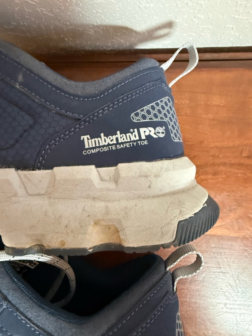 Men’s 10 Navy and Gray Timberland Pro Composite Toe Slip Resistant Workman Shoe - Picture 6 of 8
